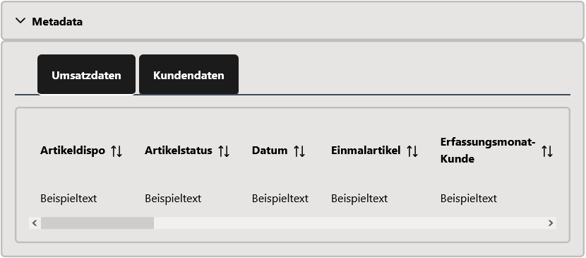 Tabellenübersicht